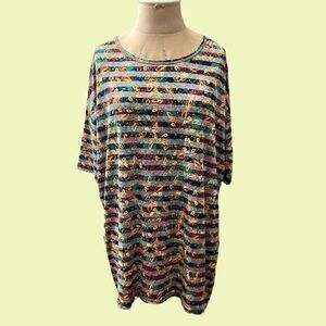 LuLaRoe Poly-Blend, Hi-Lo, Short Sleeve Top / SZ: XS / NWT